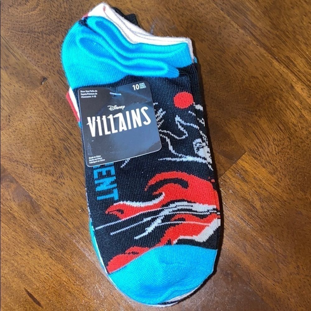 NWT Disney’s Villains No Show Socks 10 pairs